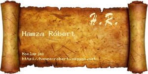 Hamza Róbert névjegykártya