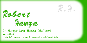 robert hamza business card